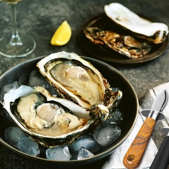 Oyster Shucking Knife (Brown) and Glove (Gray) (NWOT) - Picture 3 of 3